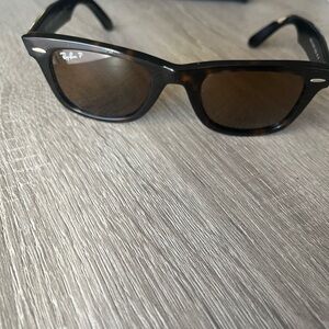 Ray-Ban Brown Tortoise Polarized Wayfarer Sunglasses